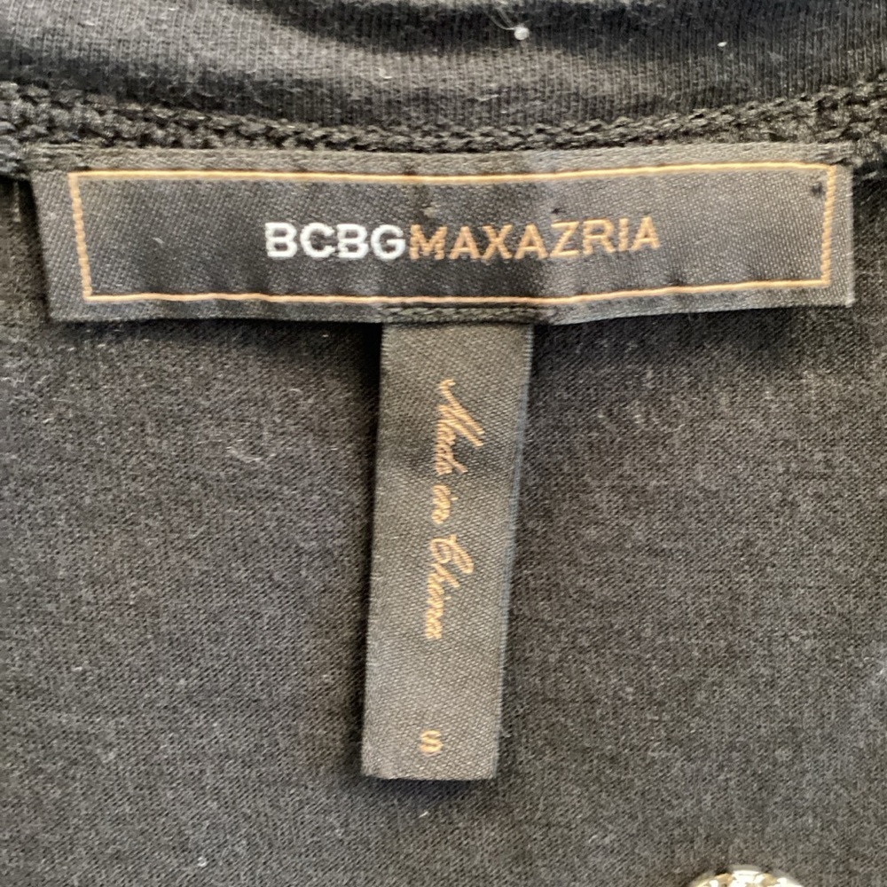BCBGMaxAzria Black Tank Top with Silver Chain Embellishments Sz S - Picture 6 of 12